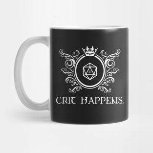 Crit Happens with D20 Dice Tabletop RPG Gaming Mug